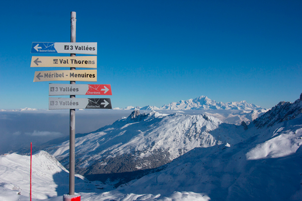 View from the top of the 3 Vallées chair