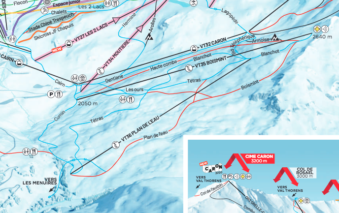 Boismint sector of the Val Thorens ski area