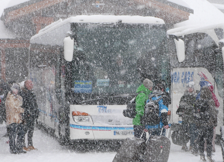 Snow falling on 27th December 2014 in Val Thorens