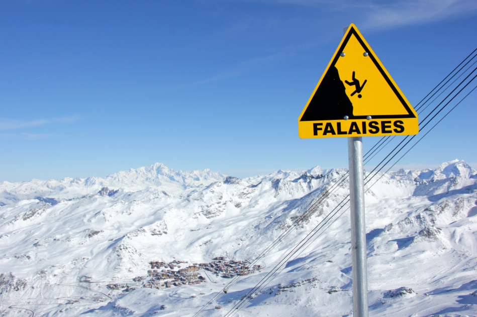 Val Thorens & Mont Blanc from Combe de Caron