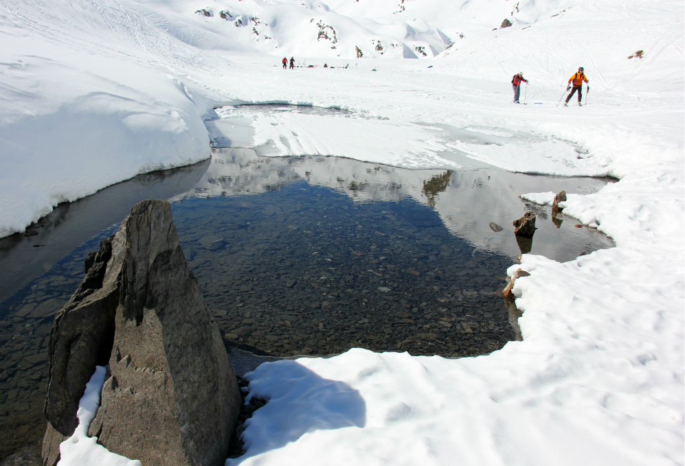 Reflections in the Lac du Lou, Val Thorens