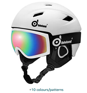 Odoland ski helmet and goggles
