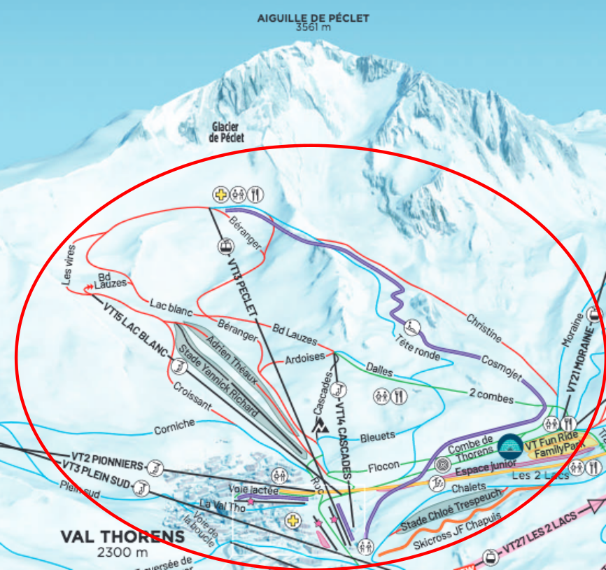 Péclet sector, Val Thorens ski area