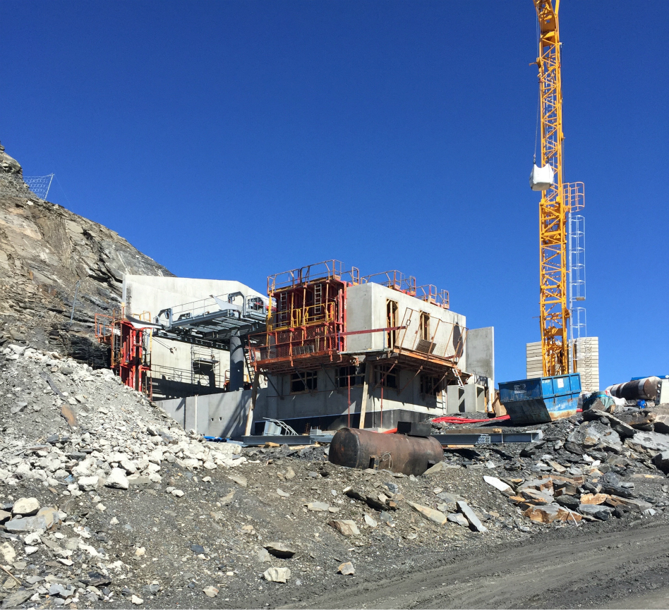 Rosael arrival station, works in summer 2016 Rosael arrival station, works in summer 2016